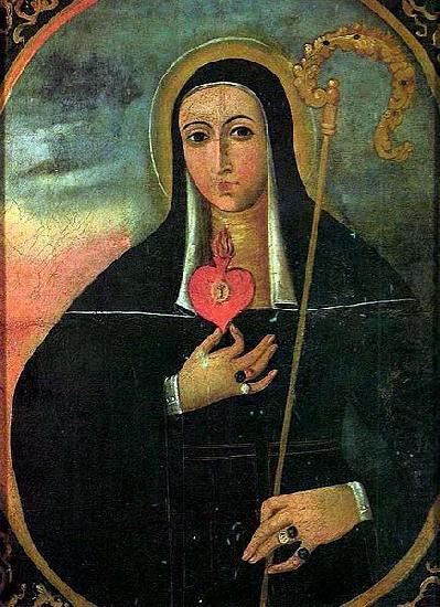 Saint Gertrude, Cuzco School